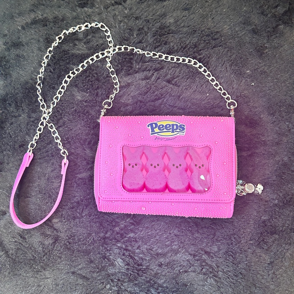 Pink Betsy Johnson Crossbody Peep Bag